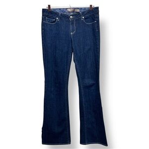 Paige Laurel Canyon Low Rise Jeans Size 30 (fits 34x33) Y2K Dark Wash Flare Tall